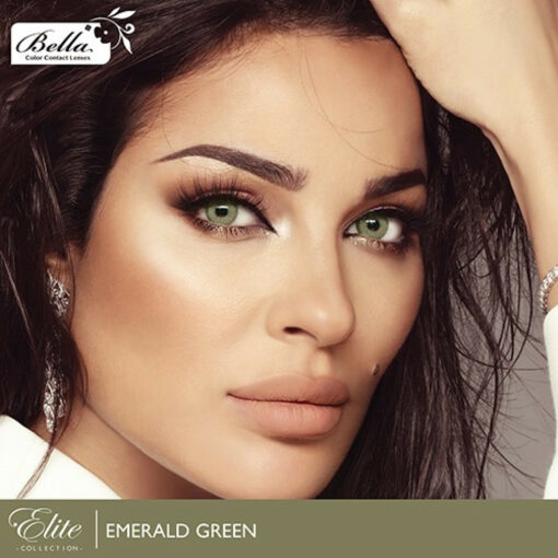 Bella Elite Emerald Green contact lenses