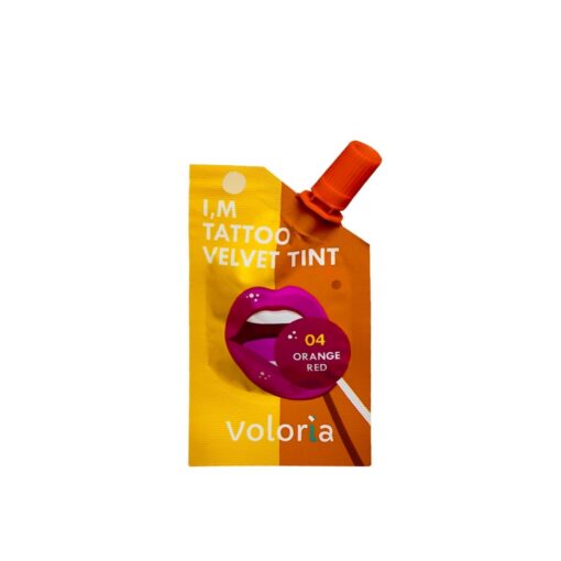 Velvet Tint for lips from Voloria Orange Red 04