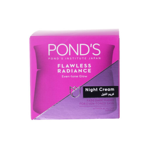 POND'S Flawless Radiance Night Cream with Niacinamide Eventone Glow Fades Dark Spots and Blemishes, 50g