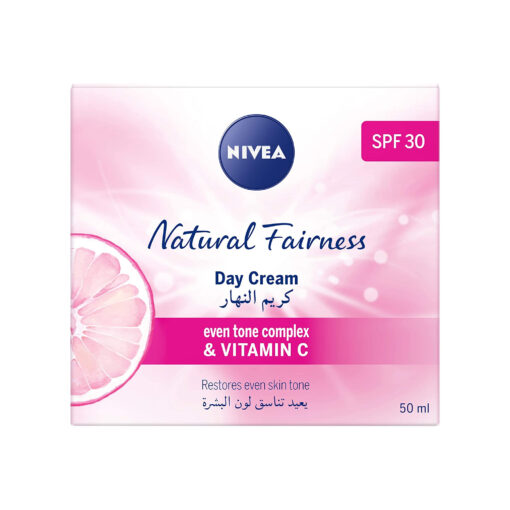 NIVEA Natural Fairness Day Cream Even Tone Complex and Vitamin C SPF30, 50ml