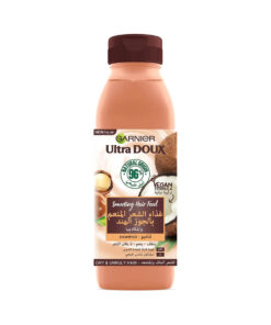 Garnier Ultra Doux Smoothing Hair Food Shampoo for Dry & Frizzy Hair with Coconuts & Macadamia 350ml