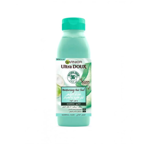 Garnier Ultra Doux Moisturizing Hair Food Shampoo for Normal Hair with Aloe Vera & Coconuts, 350ml