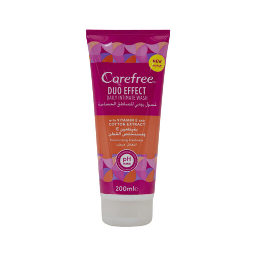 Carefree Duo Effect Daily Intimate Wash with Vitamin E and Cotton Extract, 200ml