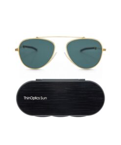 ThinOptics Foldable Sunglasses with Green G15 Lenses