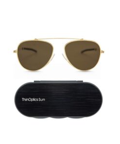 ThinOptics Foldable Sunglasses with Brown Lenses