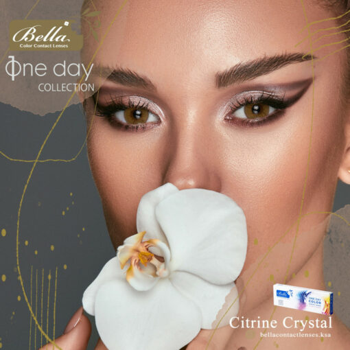 Bella One Day Citrine Crystal contact lenses