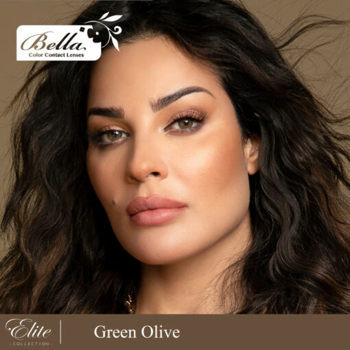 Bella Elite Green Olive contact lenses