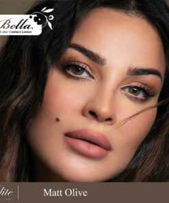 Bella Elite Matt Olive Contact Lenses