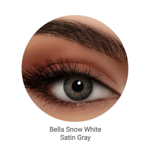 Bella Snow White Satin Gray contact lenses