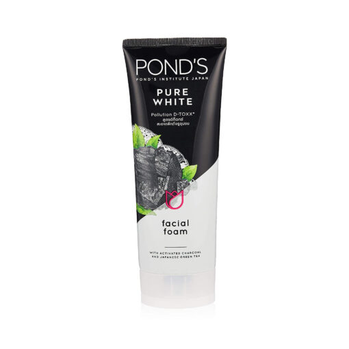 Ponds Pure Bright Facial Foam with Activated Charcoal and Japanese Green Tea, 100ml