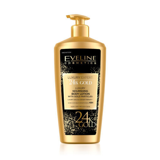 Eveline Luxury Expert 24K Gold Nourishing Body Lotion with Gold Particles, 350ml
