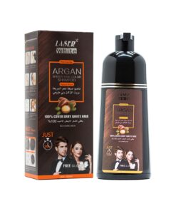 Laser White Speedy Hair Color Shampoo With Argan Oil Natural Brown 420 ml