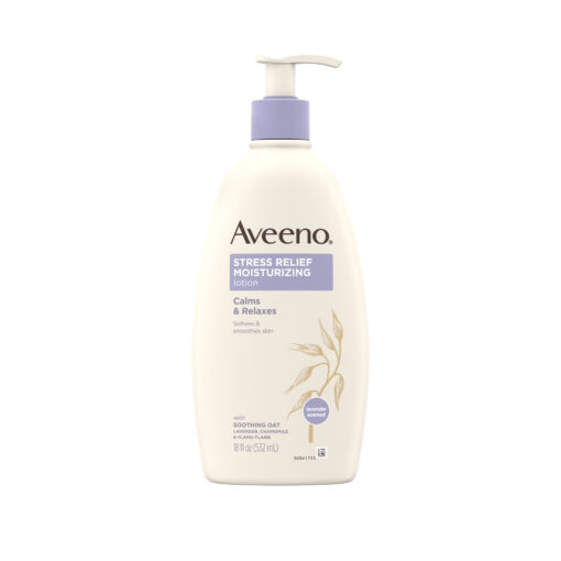 Aveeno Stress Relief Moisturizing Body Lotion Lavender Scented, 532ml