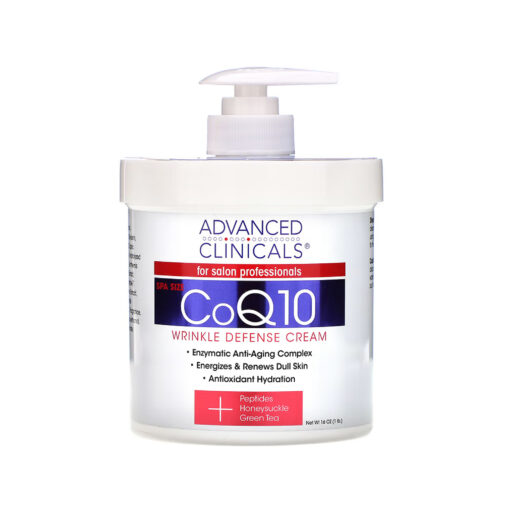 Advanced Clinicals CoQ10 Wrinkle Defense Cream, 454g