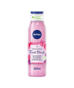 NIVEA Fresh Blends Refreshing Shower Gel Raspberry Blueberry Almond Milk, 300ml