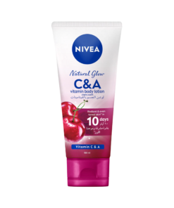 NIVEA Natural Glow Vitamin C&A Body Lotion with Cherry Scent, 180ml