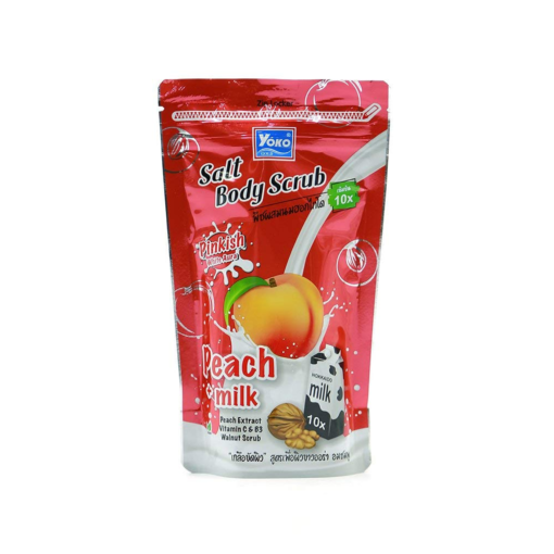 YOKO Peach + milk Salt Body Scrub, 350g
