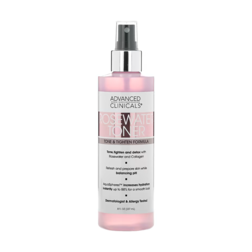 Advanced Clinicals Rosewater Toner Tone And Tighter, 237ml