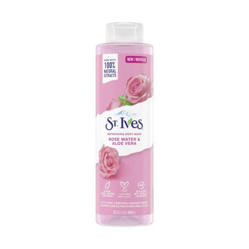 St.Ives Refreshing Body Wash With Rose Water And Aloe Vera 650 ml