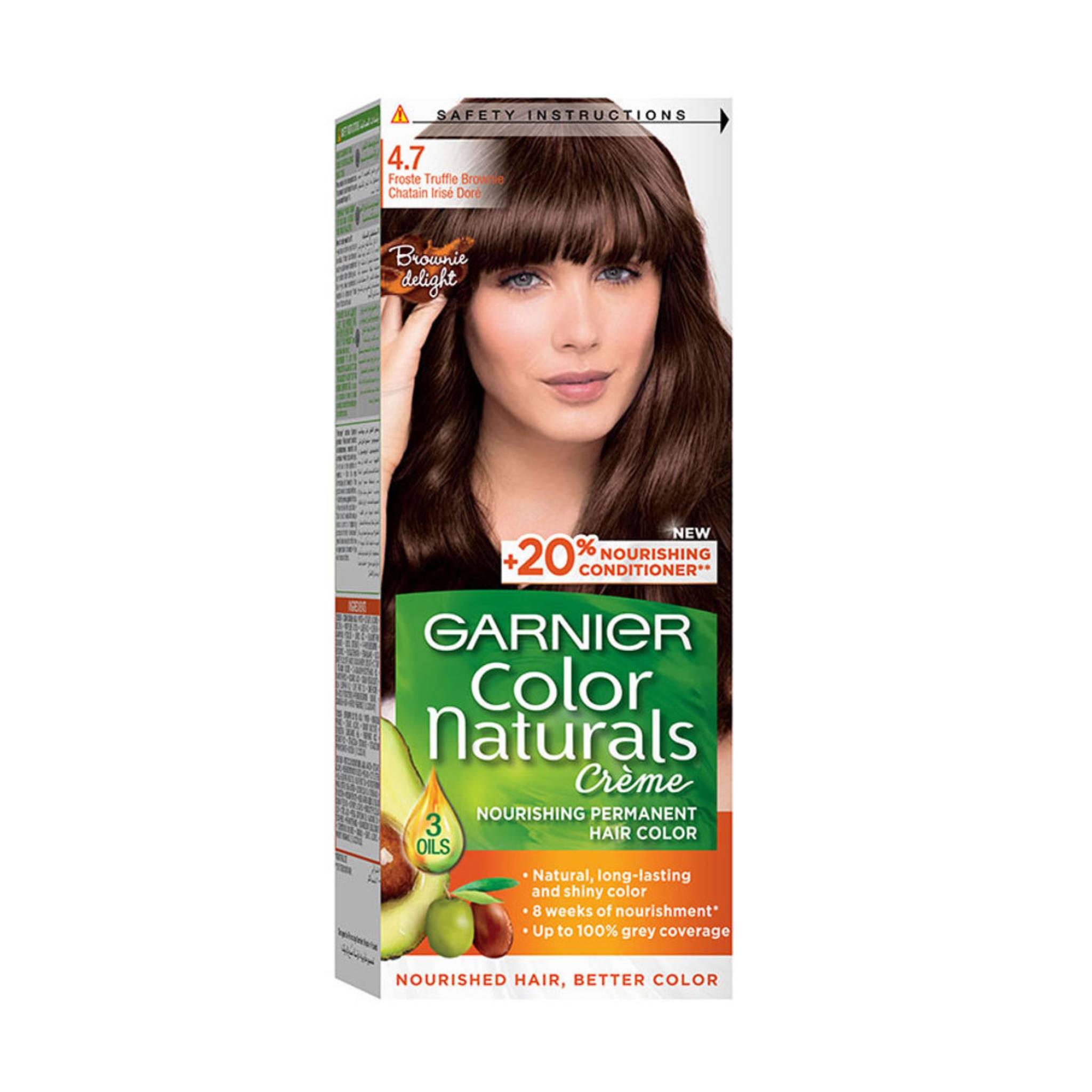 GARNIER Color Naturals Permanent Hair Color Cream, 4, - يوشوب Ushop