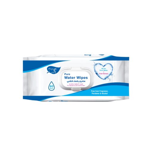 pure water wipes for sensitive skin from Al-Arayes 80 wipes