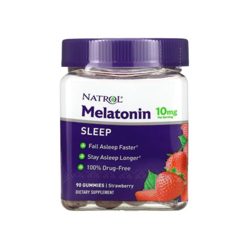 ناترول ميلاتونين اقراص مضغ بنكهة الفراولة تساعد على النوم 90 قرص مضغ